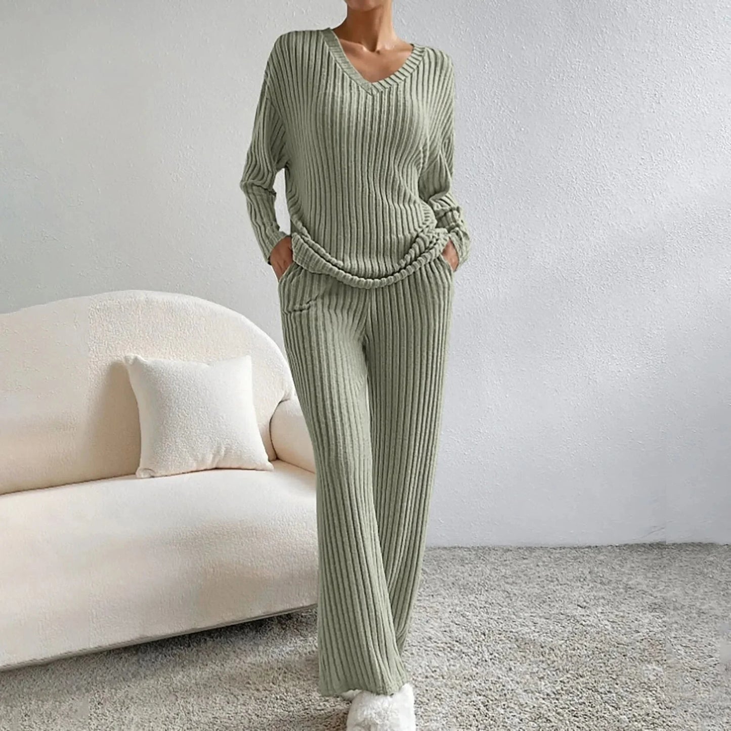 Ensemble classique à manches longues pour femme | Fluide