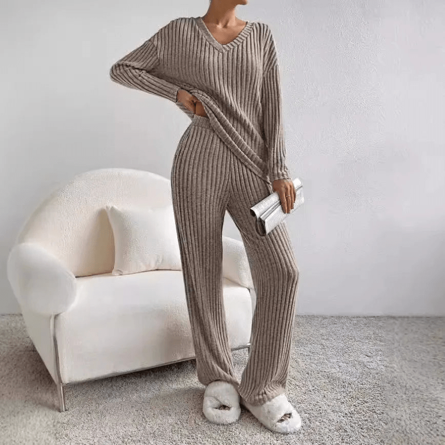Ensemble classique à manches longues pour femme | Fluide
