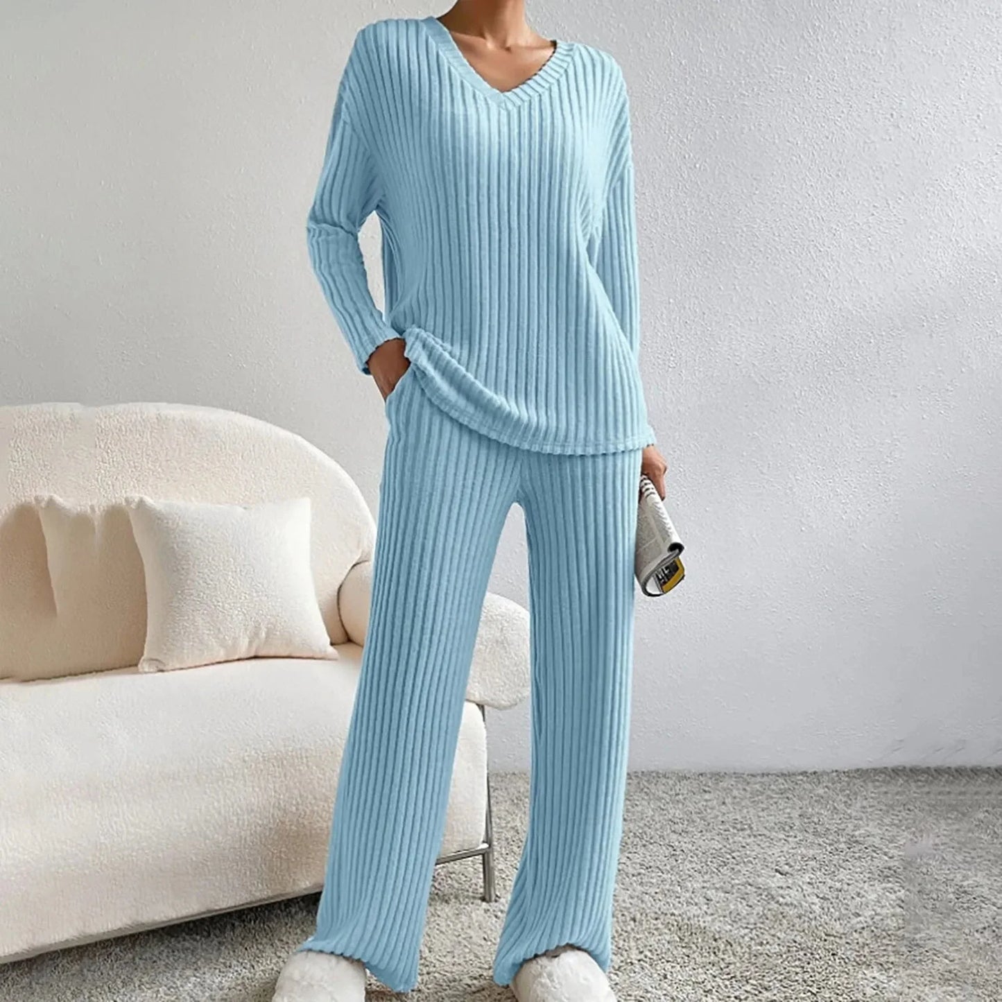 Ensemble classique à manches longues pour femme | Fluide