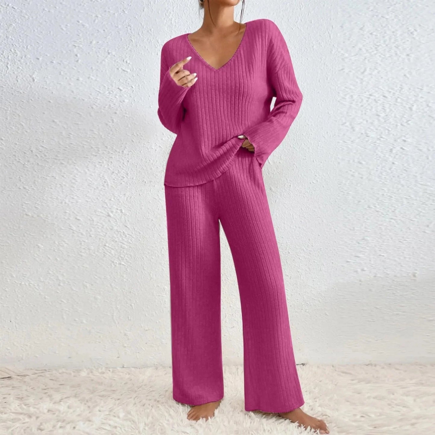 Ensemble classique à manches longues pour femme | Fluide