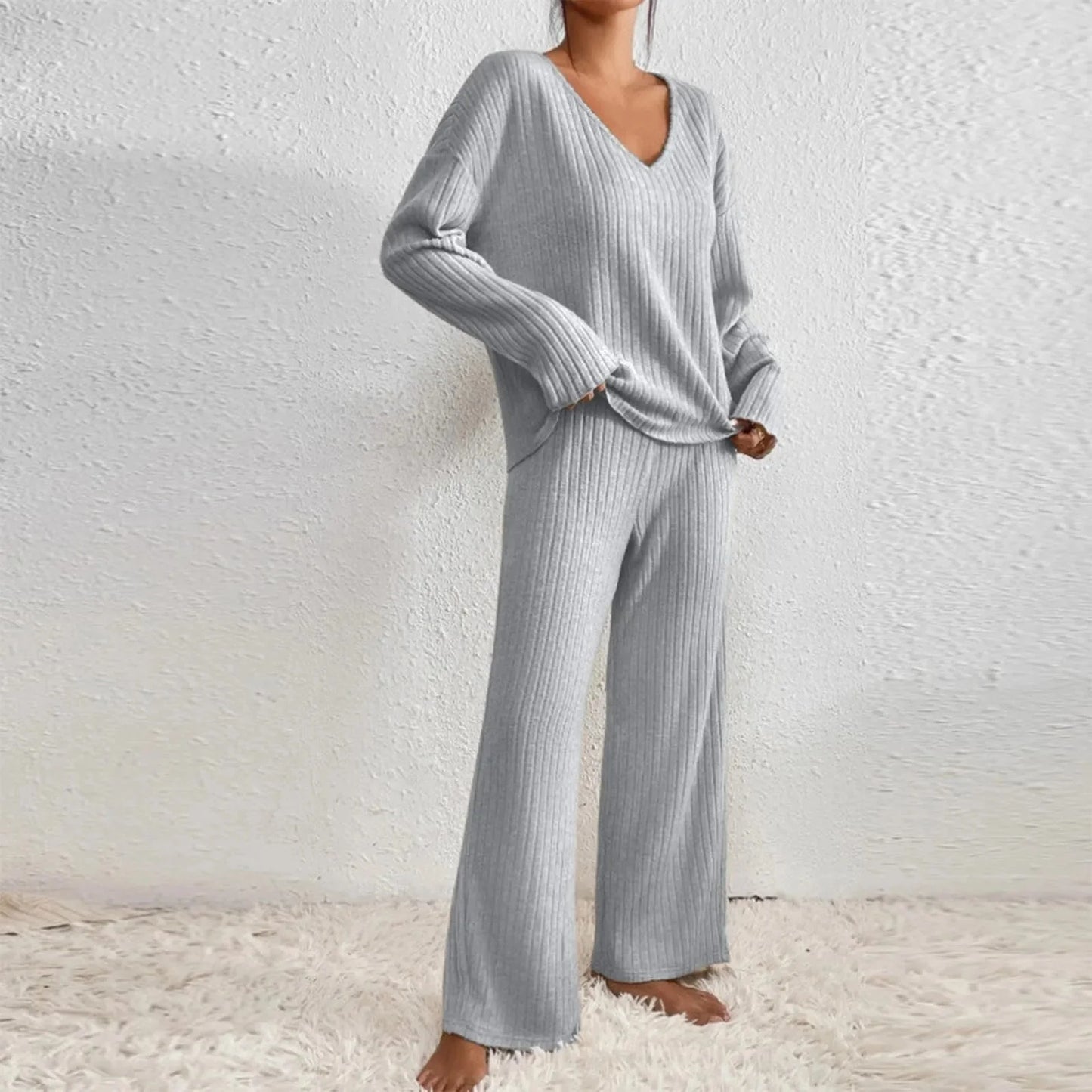 Ensemble classique à manches longues pour femme | Fluide