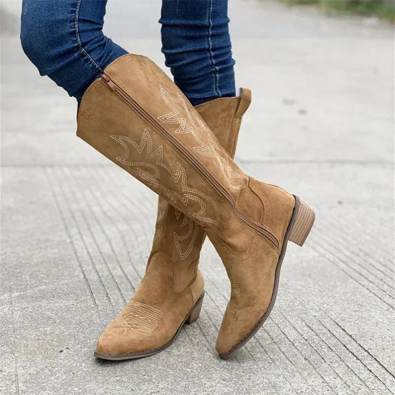 Bottes de cowboy mi-mollet pour femme | Classiques