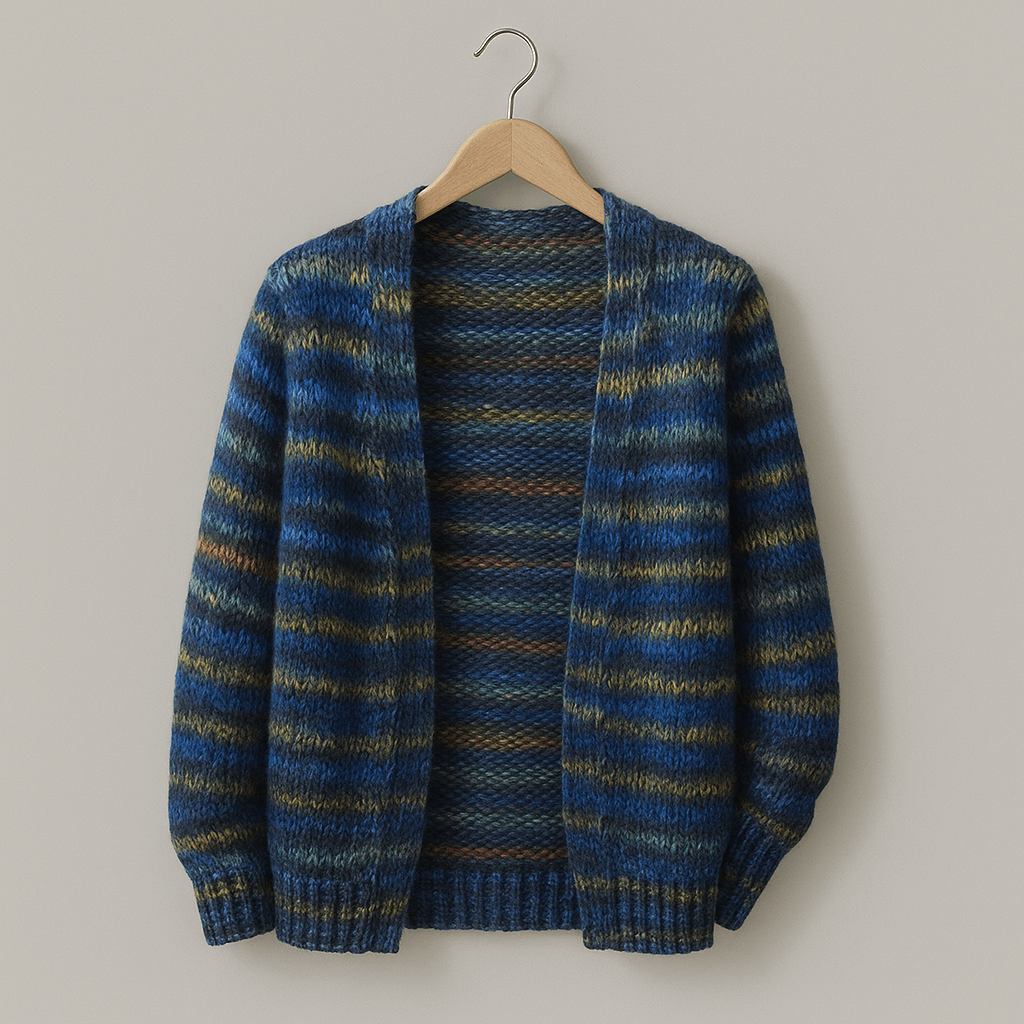 Cardigan décontracté multicolore pour femme | Longue