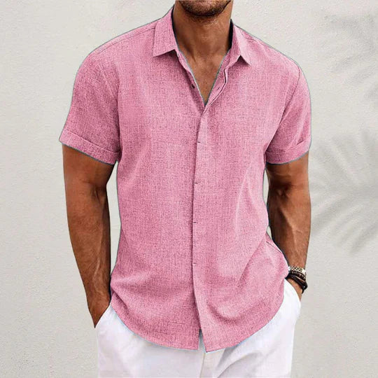 Chemise boutonnée à manches courtes pour homme | Été