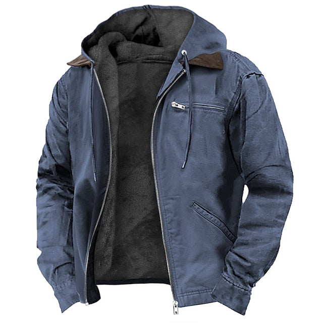 Veste d'hiver à capuche pour homme | Fermeture éclair