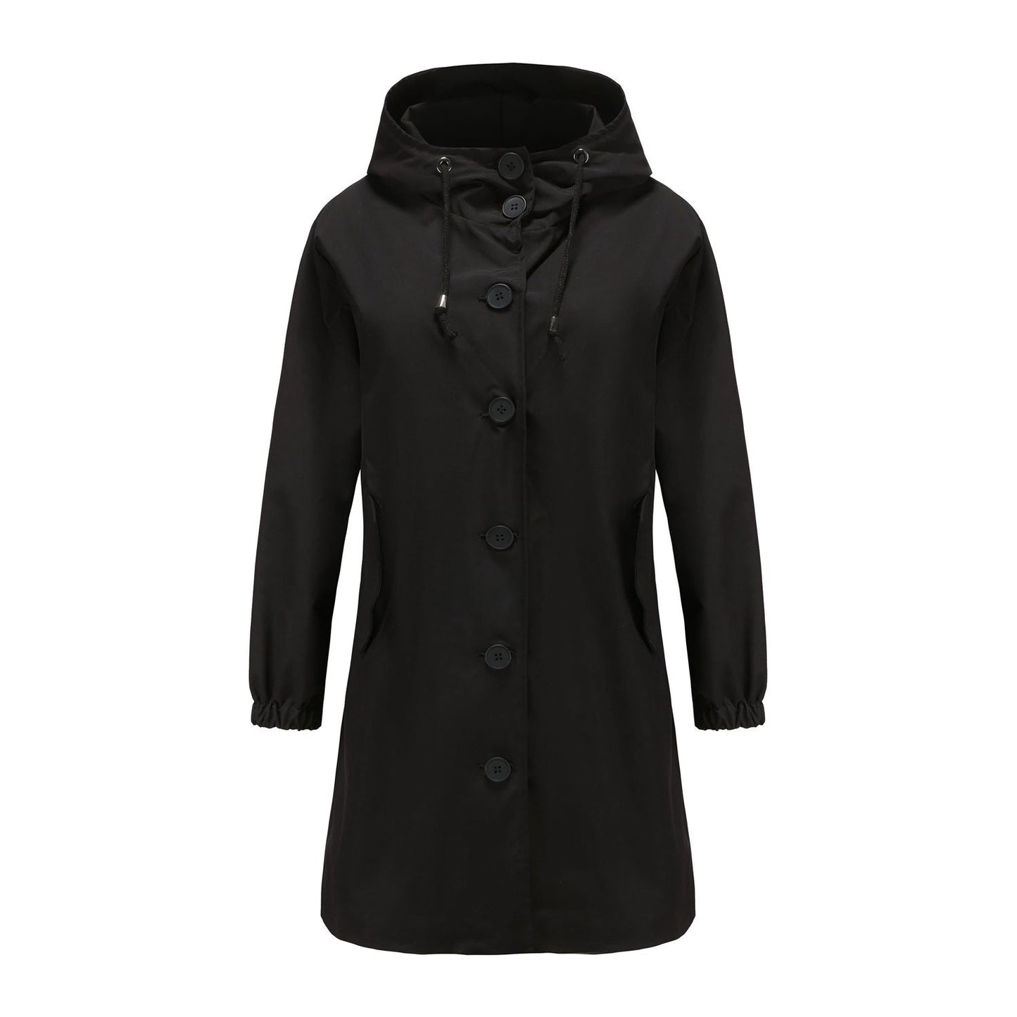 Veste coupe-vent à capuche pour femme | Longue