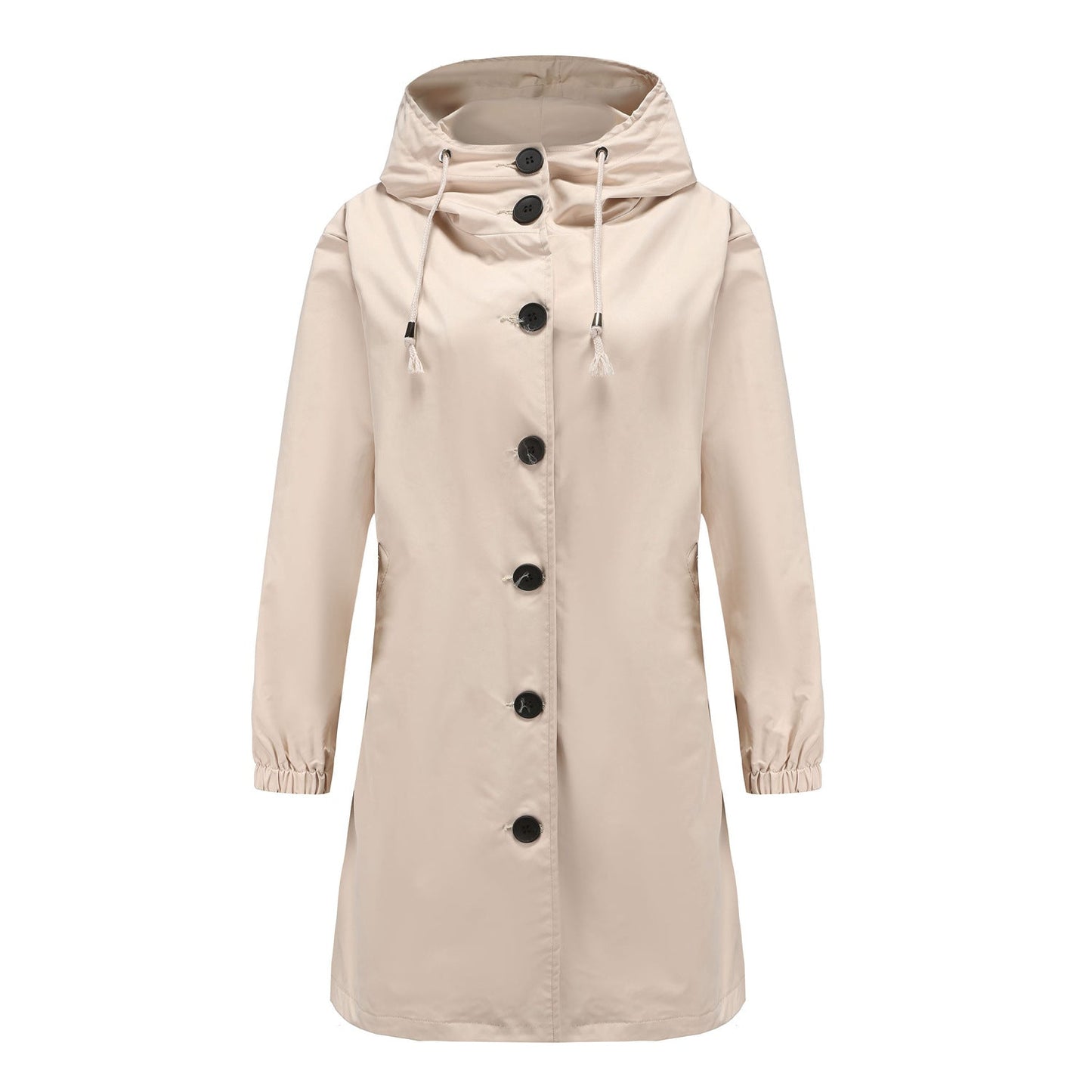 Veste coupe-vent à capuche pour femme | Longue