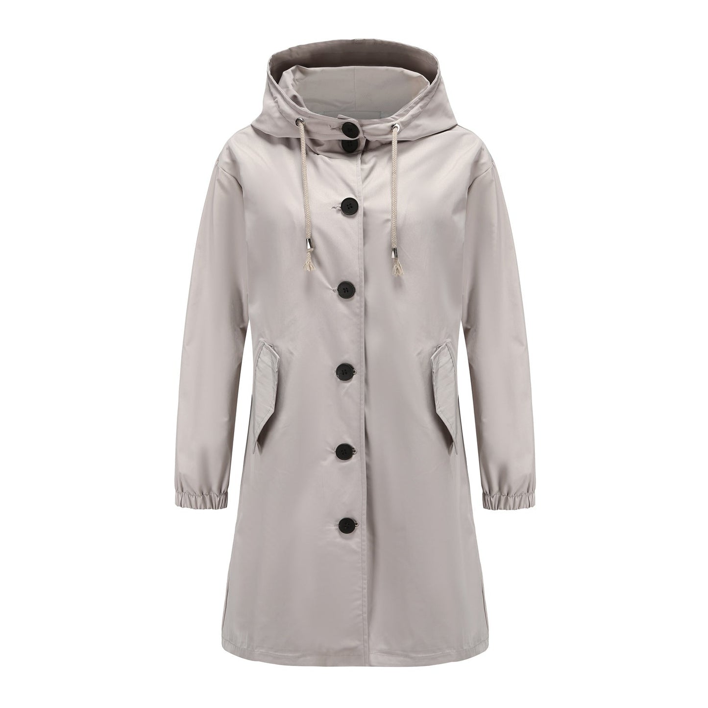 Veste coupe-vent à capuche pour femme | Longue
