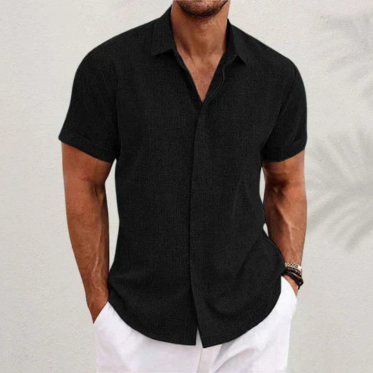 Chemise boutonnée à manches courtes pour homme | Été