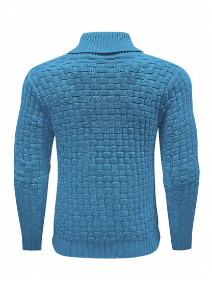 Pull décontracté à manches longues pour homme, couleur unie | Hiver