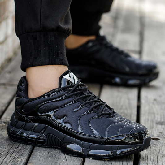 Chaussures de course noires pour homme | À lacets