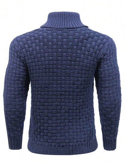 Pull décontracté à manches longues pour homme, couleur unie | Hiver