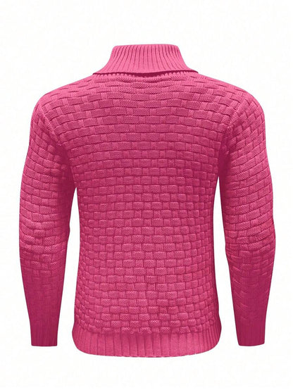Pull décontracté à manches longues pour homme, couleur unie | Hiver