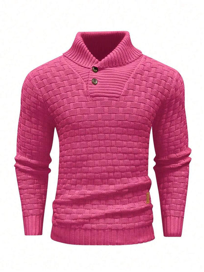 Pull décontracté à manches longues pour homme, couleur unie | Hiver
