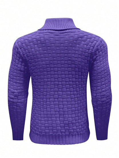 Pull décontracté à manches longues pour homme, couleur unie | Hiver