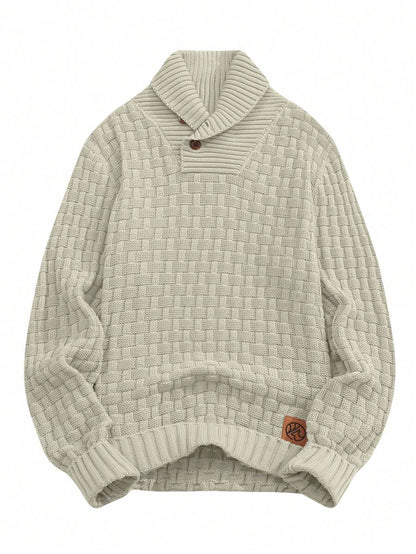 Pull décontracté à manches longues pour homme, couleur unie | Hiver