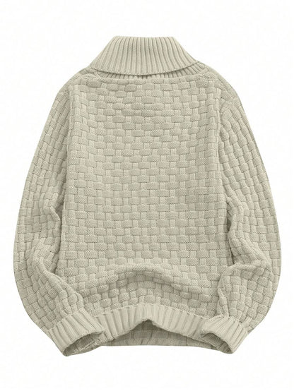Pull décontracté à manches longues pour homme, couleur unie | Hiver