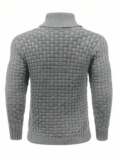 Pull décontracté à manches longues pour homme, couleur unie | Hiver