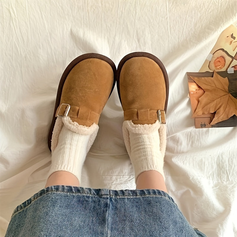 Mocassins doublés polaire tendance pour femme | Chaussures d'hiver