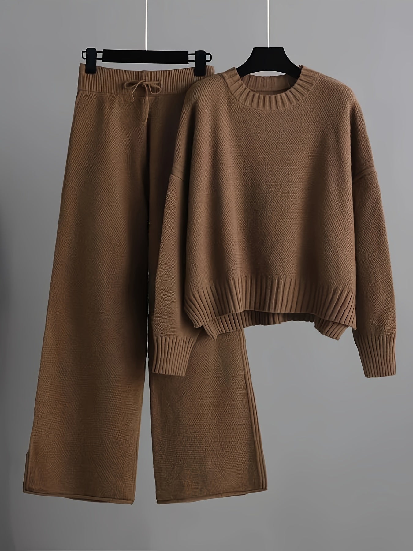 Combinaison mode femme : pull ample et pantalon large | Ensemble