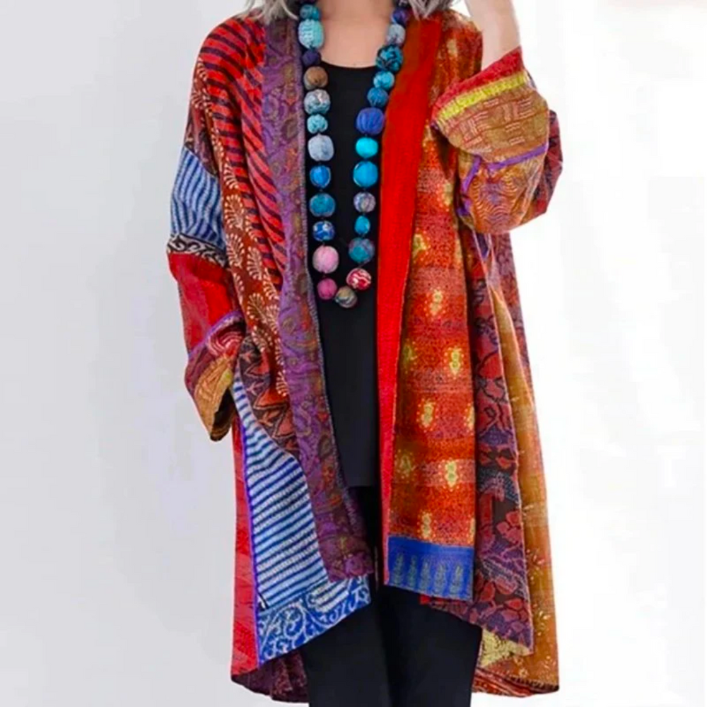 Cardigan décontracté à motif tribal pour femme | Hiver