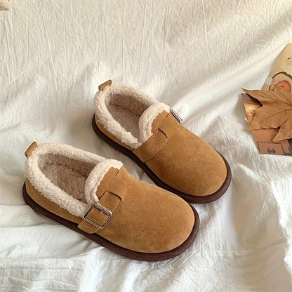Mocassins doublés polaire tendance pour femme | Chaussures d'hiver