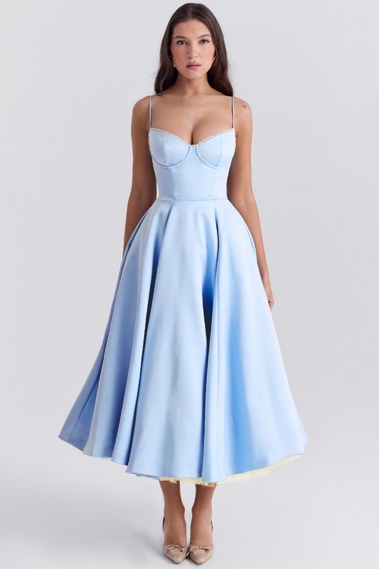 Robe de cocktail sans manches pour femme | Maxi