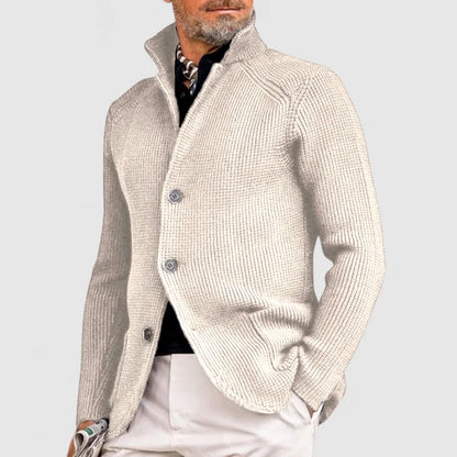 Cardigan décontracté en tricotée pour homme | Boutonné