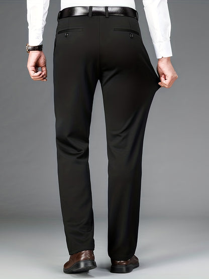 Pantalon formel uni légèrement extensible pour homme | Classique