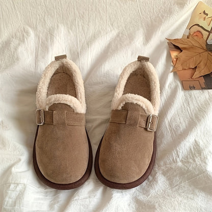 Mocassins doublés polaire tendance pour femme | Chaussures d'hiver