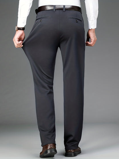 Pantalon formel uni légèrement extensible pour homme | Classique