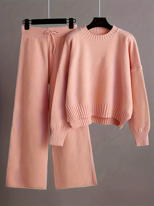Combinaison mode femme : pull ample et pantalon large | Ensemble