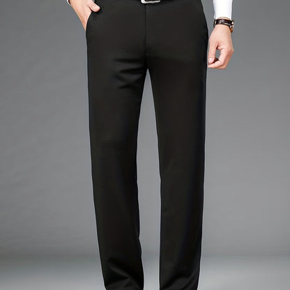 Pantalon formel uni légèrement extensible pour homme | Classique