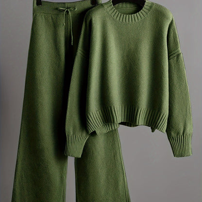 Combinaison mode femme : pull ample et pantalon large | Ensemble