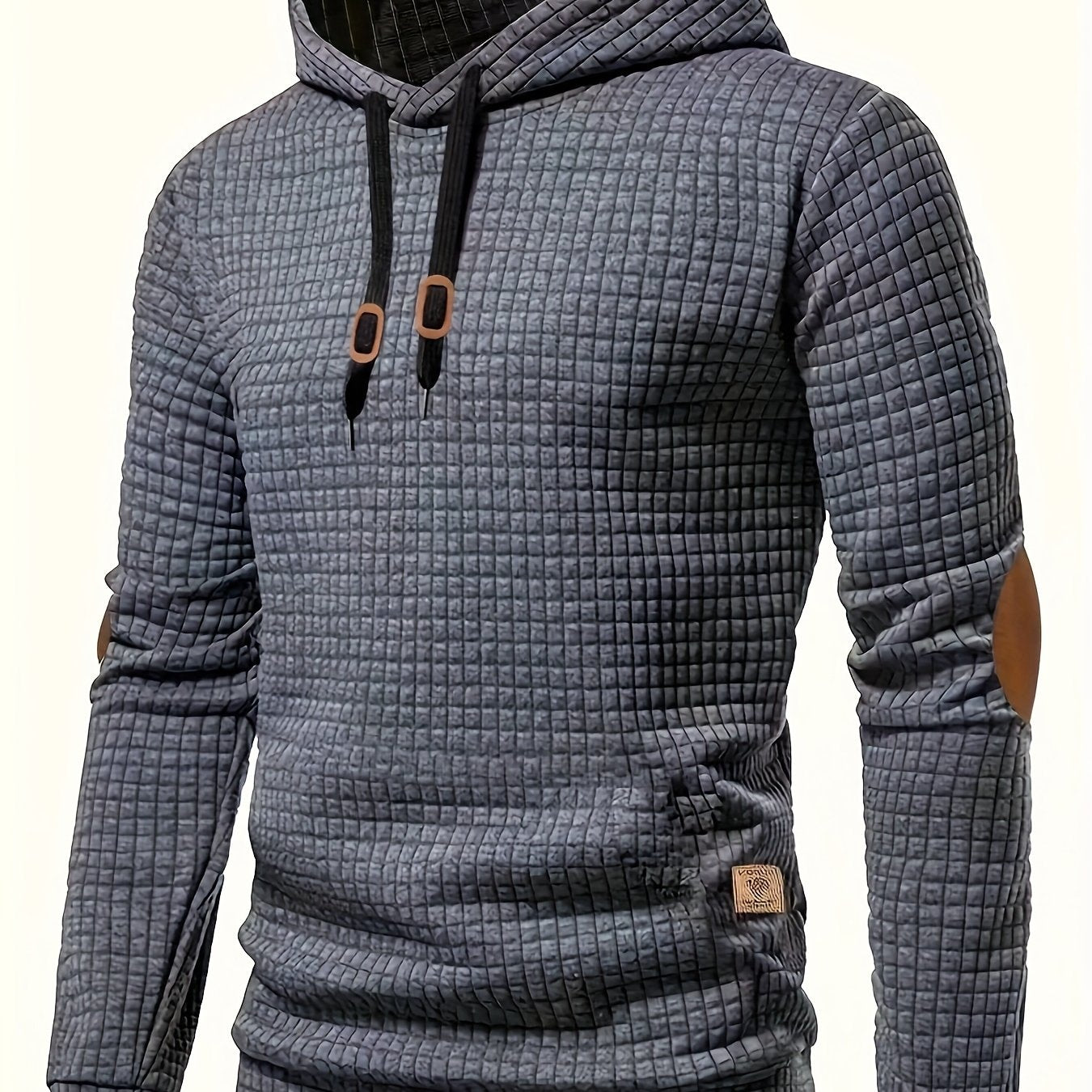 Pull d'hiver à carreaux blanc pour homme | Capuche