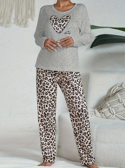 Haut à manches longues, vêtements de nuit et de détente pour femme | Ensemble combinaison