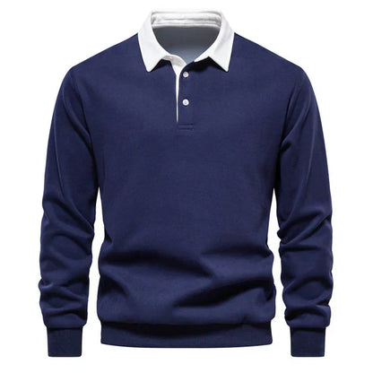 Polo décontracté à col pour homme | Chaud