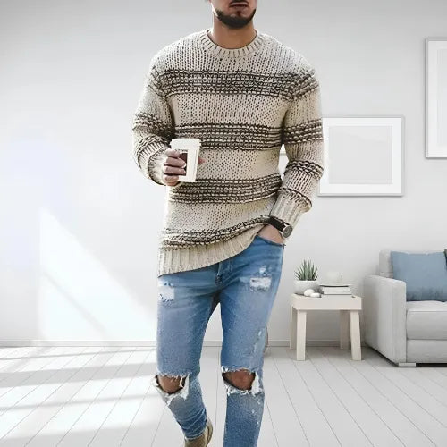 Pull d'hiver en tricot pour homme | Chaud