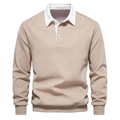 Polo décontracté à col pour homme | Chaud