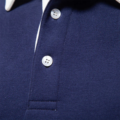 Polo décontracté à col pour homme | Chaud