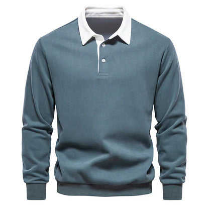 Polo décontracté à col pour homme | Chaud