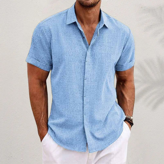 Chemise boutonnée à manches courtes pour homme | Été
