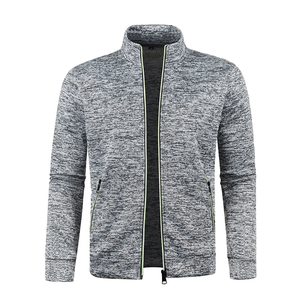 Cardigan d'hiver zippé pour homme, veste polaire décontractée | Chaud