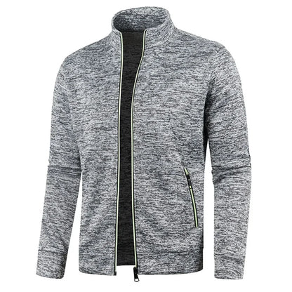 Cardigan d'hiver zippé pour homme, veste polaire décontractée | Chaud