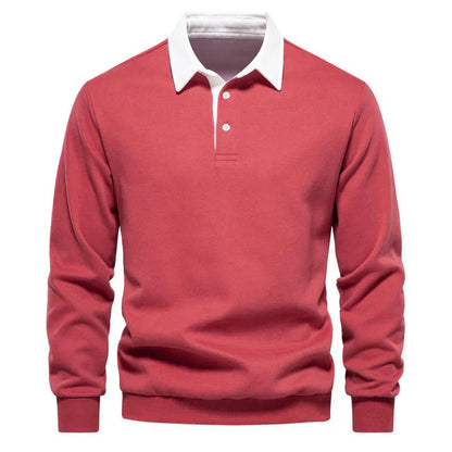 Polo décontracté à col pour homme | Chaud