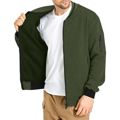 Veste à manches longues pour homme, cardigan streetwear | Manteau zippé avec poches