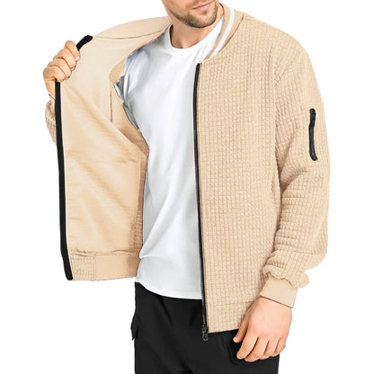 Veste à manches longues pour homme, cardigan streetwear | Manteau zippé avec poches