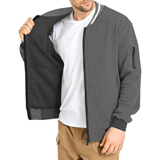 Veste à manches longues pour homme, cardigan streetwear | Manteau zippé avec poches