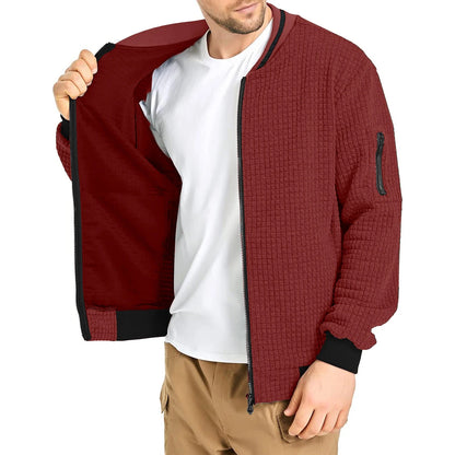 Veste à manches longues pour homme, cardigan streetwear | Manteau zippé avec poches