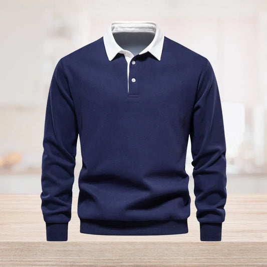 Polo décontracté à col pour homme | Chaud